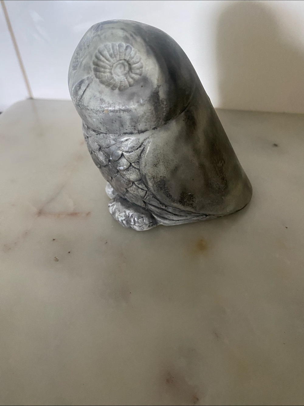 Decorative Stone Owl Figurine - Home Art Accent - Picture 4 of 4